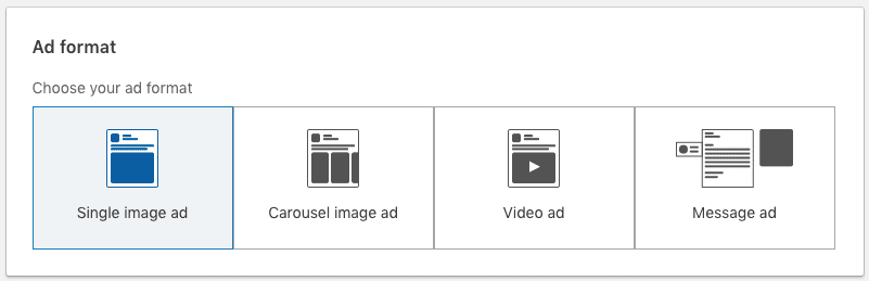 LinkedIn Ad Format