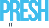 Presh Digital Marketing Logo - Blue White
